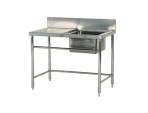 Single Bowl Sink Table w/o Undershelf
